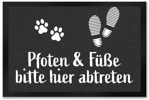 trendaffe - Pfoten & Füße Bitte Hier abtreten Fußmatte XXL