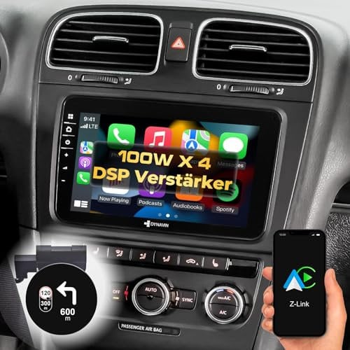 DYNAVIN Android Autoradio Navi für VW Passat Golf Polo Tiguan Skoda, 8 Zoll Radio mit Wireless Carplay und Android Auto | Head-up Display | Inkl. DAB+: D9-V8 Premium Flex