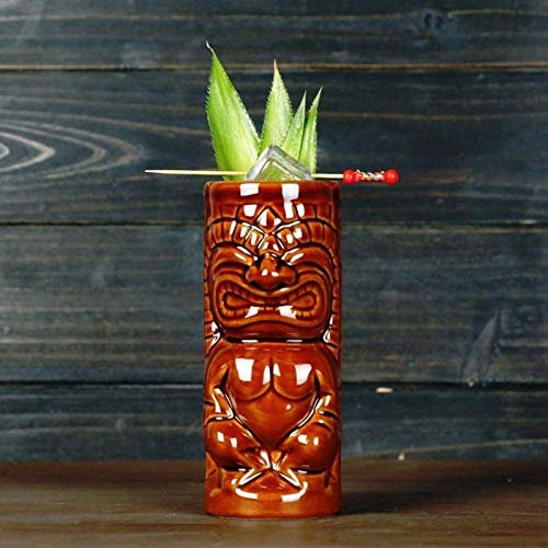 Tiki Tiki Tiki Tiki-Becher, Keramik, hawaiianisches Design, für Cocktails und Luau Partys, tolle Geschenkidee für Zuhause, Bar, 350 ml