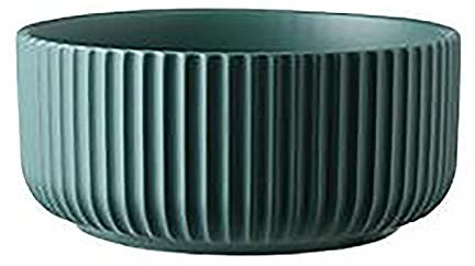 Bol De Service, Bol en Céramique en Terre Cuite Grand Bol À Salade en Porcelaine À Utiliser comme Bol À Salade, Bol À Céréales, Bol À Soupe, Bol À Mélanger.-Green