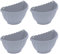 JMS we create smile Set of 4 - Soft Grey Etruscan Wall Basket, Garden Plant Flower Pot Fancy Outdoor Container- for Home Office Porch Wall Decoration Planter