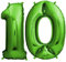 envami® Deko 10 Geburtstag Junge - Grün 101CM - Ballon Zahl Luftballon 10. Geburtstag - Zahlen Luftballon Geburtstagsdeko 10 Junge - Folienballon 10 Junge - 10 Jahre - Helium