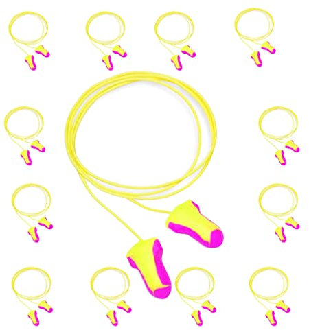 Bricoloco Tapones para los oidos de Alta Visibilidad con cordones - Protección auditiva, tapones para estudiar, cuidar oidos ruido trabajo, dormir sin ronquidos, yoga (20)