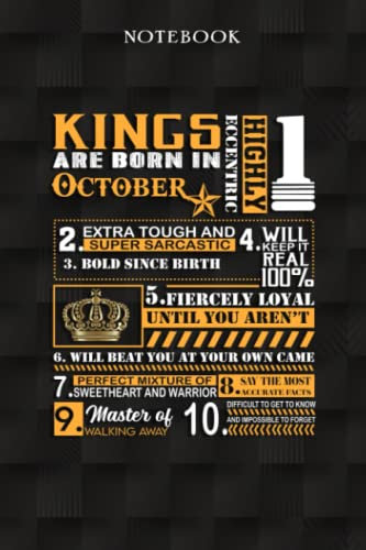 Birthday Gifts - Kings Are Born In October: Funny mm Year Old Gifts Happy mmth Birthday Gift Ideas / Journal / Notebook / Diary / Greeting Card Alternative for Kids