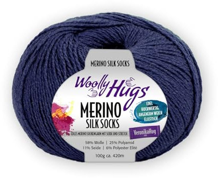 Woolly Hugs Merino Silk Socks ca. 420 m col. 250 100 g