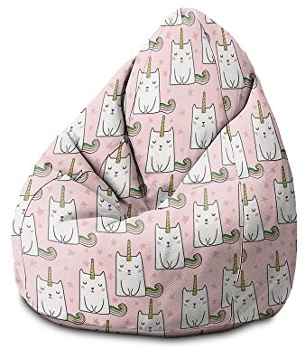 DreamRoots Sitzsack Kinder mit füllung - Bodenkissen Kinder Sitzsack - Sitzsack Kinderzimmer 70 x 70 x 105 cm - Bean Bag Kinder - Bubibag Sitzsack - Kindersitzsack - Sitzkissen Boden Kinder 1