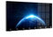 DEQORI Wandgarderobe Glas & Metall | Motiv Sonnenaufgang im All | 60x30 cm | Design Haken-Leiste modern | Garderoben-Paneel für Flur, Wohnzimmer & Schlafzimmer | magnetisch & beschreibbar