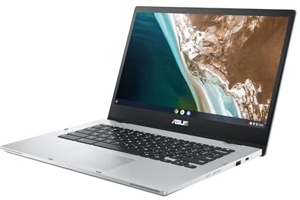 ASUS Chromebook CX1400CKA, Notebook da 14 Anti-Glare, Intel Celeron N4500, RAM 4GB, 128GB eMMC, Intel UHD Graphics 600, ChromeOS, Argento