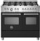Bertazzoni Master Series MAS106L2ENEC 100cm Dual Fuel Range Cooker - Nero - A/A Rated