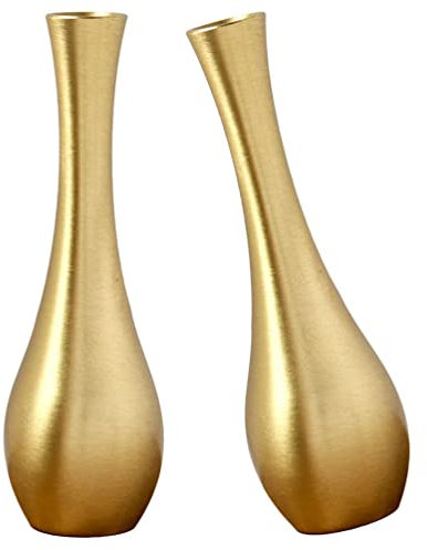 GANAZONO Minimalistische Vase Blumentopf Blumenvase Kupfer Klein 2 Stücke Kupfer Vase Tischvase Blumenvase Kunstvase Angebotsvase Metall Blumenbehälter für Geburtstag Tischdeko Blumenkübel