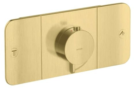 hansgrohe Axor Starck One Thermostatmodul Unterputz für 2 Verbraucher, Farbe: Brushed Brass
