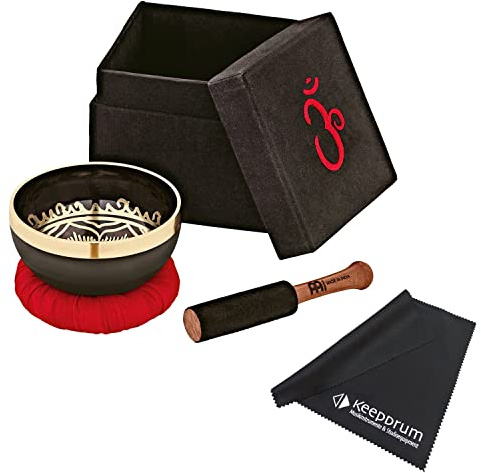 Meinl Sonic Energy SB-OM-300 Klangschale Om Serie Sinigng Bowl für Meditation Yoga + keepdrum Mikrofasertuch