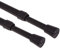 GCurtain Lot de 2 tringles à rideau de douche sans perçage, tringle de tension à ressort, 68,6 à 119,4 cm, diamètre de 1,27 cm, capuchon en caoutchouc à chaque extrémité, noir