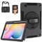 Hülle für Samsung Galaxy Tab S6 Lite: Miesherk Stoßfeste Schutzhülle Case Galaxy Tab S6 Lite 10,4 Zoll 2022/2020 SM-P613/P619/P610/P615-Stifthalter-Drehbar Ständer-Handschlaufe-Schultergurt-Schwarz