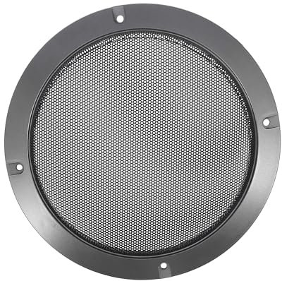 A ABSOPRO Speaker Cover Mesh Subwoofer Grill 7 Inch Plastic Titanium Tone