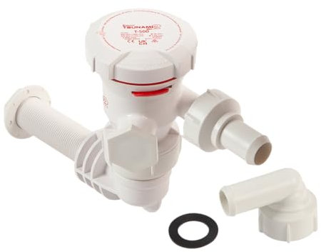 attwood Unisex-Erwachsene Tsunami Mk2 Luftsprudlerpumpe, Weiss/opulenter Garten, 3 1/2 L