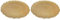 Acan Tradineur - Pack de 2 Bajoplatos Reutilizables Redondos de plástico, Plato Llano Decorativo, Bandeja para presentación de Dulces, Navidad, turrón, Pasteles (Oro Viejo, Ø 33 cm)