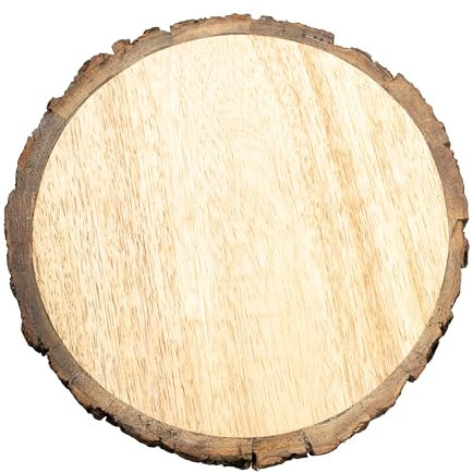 NKlaus Tronco de árbol decorativo, diámetro de 17 cm, discos de madera natural, platos rústicos para velas para la mesa de comedor DIY 15854