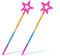 Molain Lot de 2 baguettes magiques de princesse pour enfants - Étoile pailletée - Accessoires de costume - Baguette magique d'ange pour anniversaire, mariage, cosplay, jeu de rôle (multicolore)