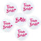 Koboko Team Bride, JGA Buttons, JGA Accessoires Frauen, Buttons anstecker Junggesellinnenabschied Accessoires und Hochzeitsfeier Party Polterabend (Weiß, Pink Herz, 6 Stücke)