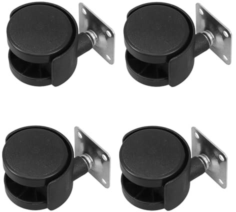 BCOATH 4stücke Nylon Möbelrollen Geräuschlose Robuste Flachrad-lenkrollen Für Möbel Handwagen Tische Regale Ersatzrollen Für Möbel Und Einkaufswagen