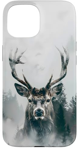 Hülle für iPhone 15 Majestätischer Hirsch Hirsch Wald Natur