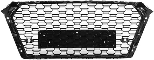 IONZS Auto Front Kühlergrill für Audi A4/S4 B9 2017 2018 2019,Mesh-Grill für die Stoßstange,Vorne Kapuze Kühlergrill,Mittelnetz Grilles