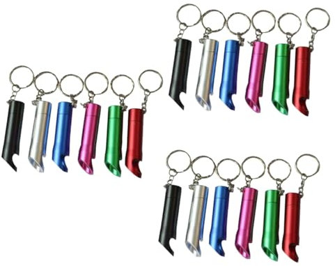 Amosfun 3 Sätze Flaschenöffner Schlüsselanhänger Wasserflaschenöffner Stylischer Schlüsselanhänger Laterne Taschenlampe Bottle Opener Entklammerer Enthefter Schlüsselhalter 6 Stück * 3