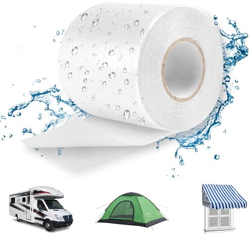 Lechin Cinta Adhesiva / 5,7cm x 10m Cinta americana extrafuerte/Cinta adhesiva impermeable/Cinta de Reparación para lonas de camiones/toldos/tiendas/piscinas/PE/Transparente