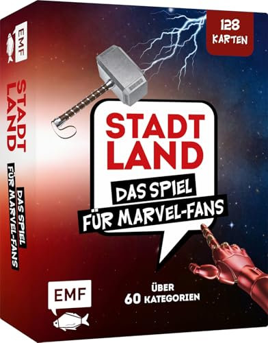 Edition Michael Fischer Kartenspiel: Stadt, Land, ... Das inoffizielle Spiel für Marvel-Fans mit 128 Karten. Der Spieleklassiker mit über 60 starken Kategorien für alle Superheld*innen-Fans
