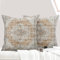 ECZOIL 2er Set Boho Kissenbezug 45x45 cm Kissenhülle Dekorative Dekokissen Boho Stil Vintage Zierkissen für Wohnzimmer Schlafzimmer Sofa Home Decor mit Verstecktem Reißverschluss - Orange Weiß
