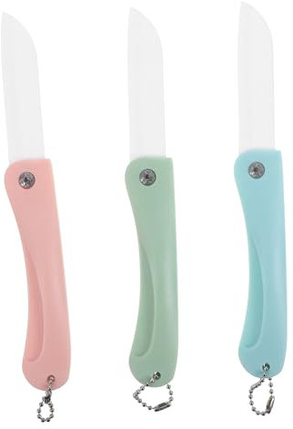 Cabilock 3 Pz Coltello in Ceramica Pieghevole Coltello da Cucina Taglia Frutta