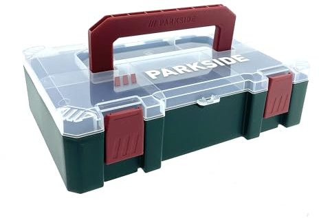 Parkside Sortimentsbox Organizer Schraubenbox, 31 x 20,9 cm, mit Tragegriff, Grün