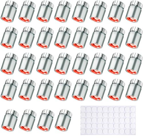 Joycabin 30 Stück Mini LED Lichter für Puppenhäuser, Mini-Lichter zum Selbermachen, Mini-Lichter zum Basteln, Miniatur Lichter für Vitrinen, Spielzeug Bausteine (Rot)