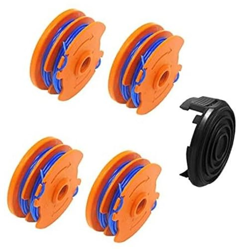 WUPEDI Line String Trimmer Spool, for Qualcast GGT4401, GGT4502, GGT600A1, GT25 350 Watt, GT30, GGT450A1, Replacement Trimmer Spool Garden Grass Trimmer Line 8.3 metre x 1.65mm (8 Spool+2 Cover) Lawn