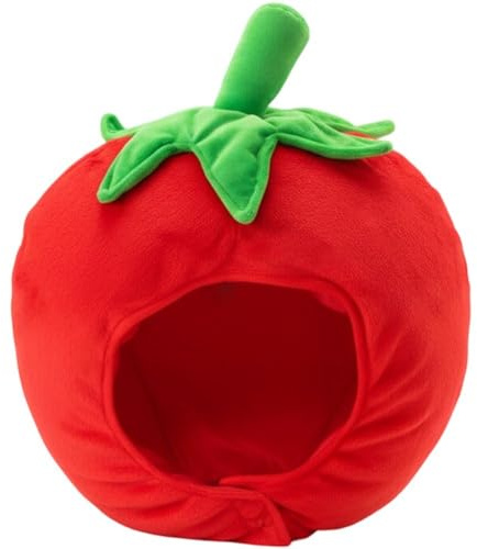 HiyyFloy Lustiger Obsthut, Süße Plüsch-tomatenkappe, Neuartige Obst-Kopfbedeckung, Kopfbedeckung, Kopfbedeckung, Kostüm-Requisiten Für Halloween, Cosplay-Party