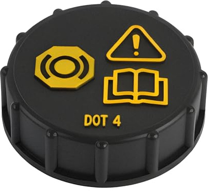 Flydida Deckel Bremsflüssigkeitsbehälter Auto Bremsflüssigkeitsflaschen Abdeckung Flaschendeckel Passend für S-MAX Galaxy Transit Focus Mondeo C-Max Fiesta Kug0 Autozubehör Teil# 6M512162AA DG804355Y
