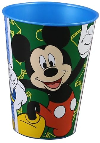 CARTOON Gobelet pour enfants en plastique réutilisable 260 ml sans BPA (Mickey Mouse)