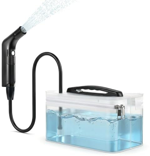 Electric Portable Bidet, 0.6Gal TPU Water Tank Rechargeable Handheld Travel Bidet Sprayer for Toilet Women Men Camping Personal Hygiene Postpartum Elderly, 2 Rates - Gentle/Jet Spray