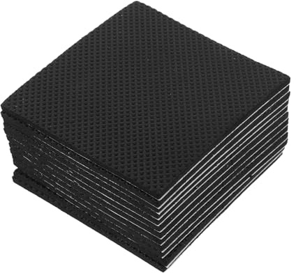 SUPVOX 12 Pièces Patins de Pieds de Table en Peva Carrés Noirs, Niveleurs de Meubles Anti-Bruit et Découpables pour Tables de Billard, Adaptés Salle de Jeux et Restaurant