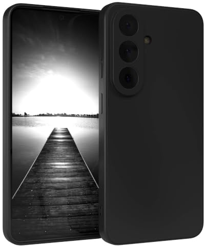 EAZY CASE - Silikonhülle für Galaxy S26 Hülle Silikon Case Schwarz weich stoßfeste Handyhülle Schutzhülle mit Kameraschutz Dünn Premium Schutz Cover TPU Phone Bumper in Mattschwarz
