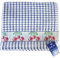 Samuel Lamont & Sons Poli-dri Jacquard Tea Towel Blue Cherries, Size 50cm x 70cm, 100% Cotton Terry Towelling, Ultra-absorbent & Super Soft , Machine Washable, Blue, One Size,Black