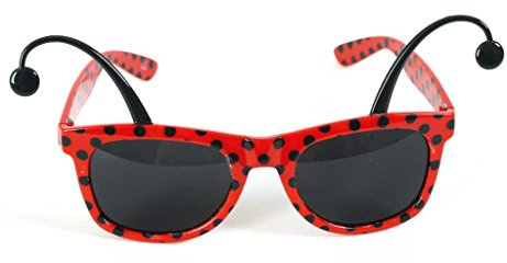 KarnevalsTeufel.de Marienkäfer Brille Rot Retro Rund Karnevalsbrille