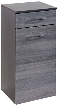 möbelando Unterschrank Badschrank Badezimmer Schrank Badezimmermöbel Graphit I