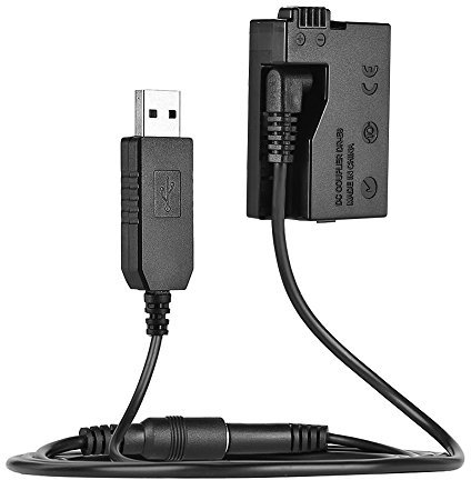 Andoer USB LP-E8 Dummy Battery Adapter compatible with Canon EOS 550D 600D 650D 700D
