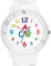 Taffstyle Kinder Armbanduhr Silikon Sportuhr Bunte Sport Uhr Kinderuhr Lernuhr Zahlen ABC Motiv Analog Weiß