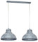 Licht-Erlebnisse Pendelleuchte Beton Optik 2-flammig Grau E27 Industrial Design Hängelampe Esstisch Esszimmer Küche Beleuchtung