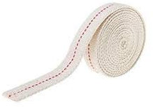 Oberstdorfer Glashütte Flachdocht, Baumwolle, Breite 22 mm, Länge 500 mm, geignet für unsere Öllampe mit Spiegel in Messinghalterung Höhe 35,5 cm