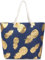 normani Strandtasche Schultertasche Handtasche Umhängetasche mit Sommer Design und großem Volumen Farbe Gold Pineapple