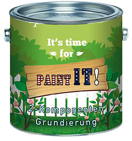 Paint IT! langfristige 2K Grundierung glänzend inkl. Härter im Set Wunschfarbton möglich Weiß Grau Schwarz (Weiß RAL 9010, 20 L)
